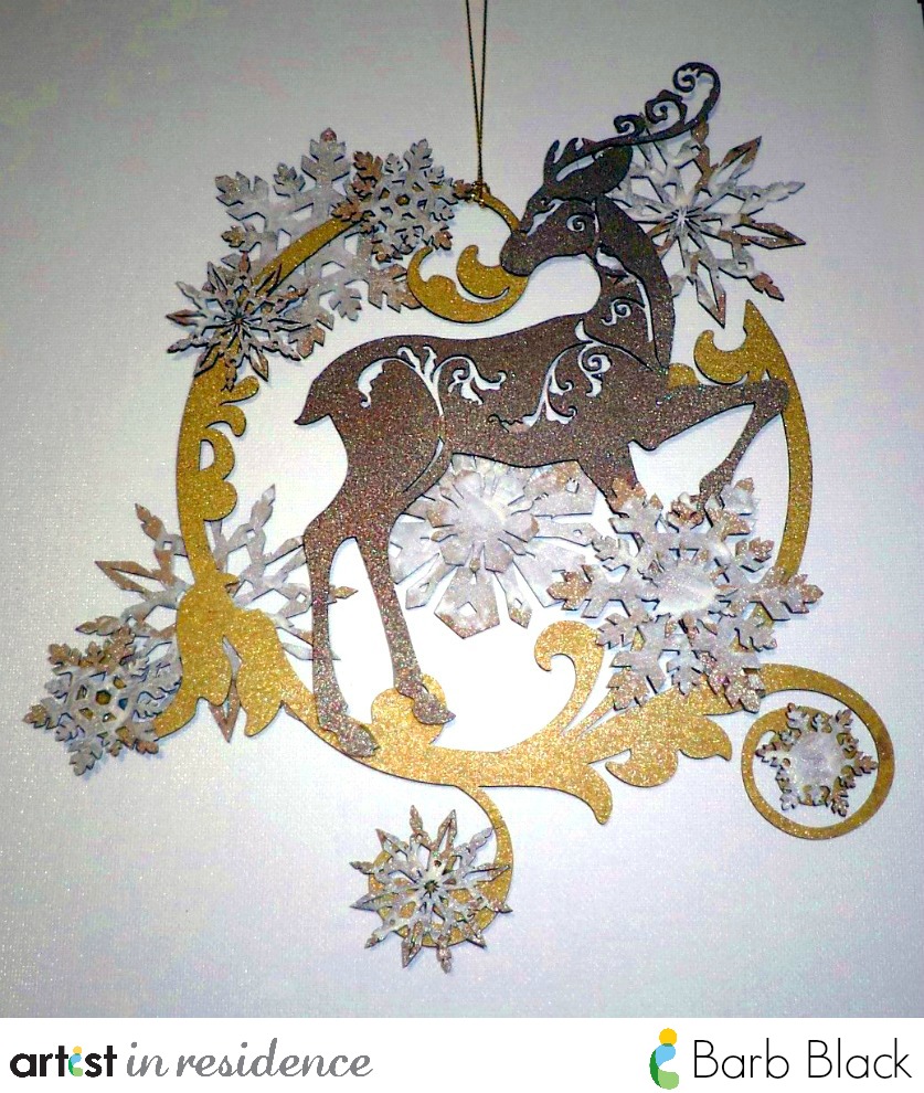 Dazzling Brilliance Reindeer Wreath for the Holidays